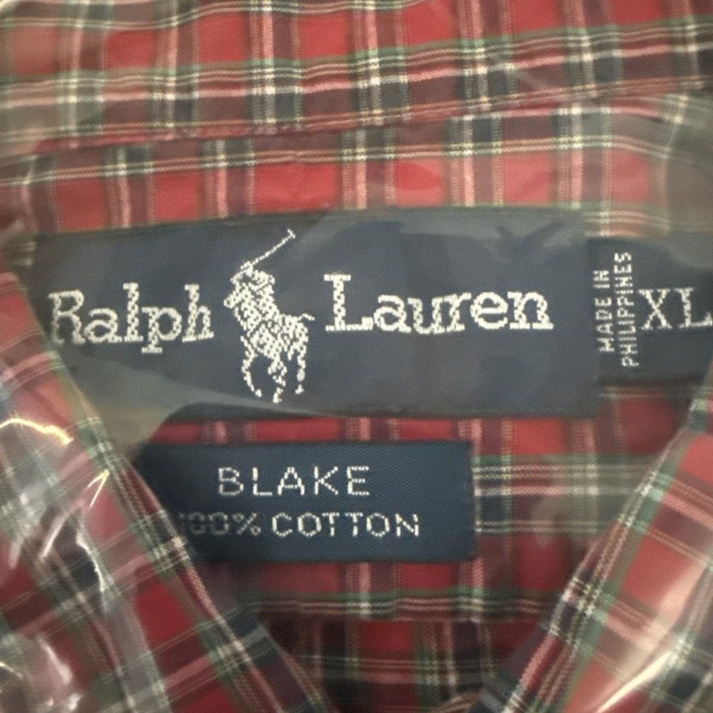 Ralph Lauren XL Men Blake Cotton Royal Stewart Tartan Plaid Long Sleeve Shirt - Picture 4 of 7